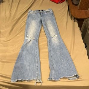 Flying Money High Rise flares from Buckle